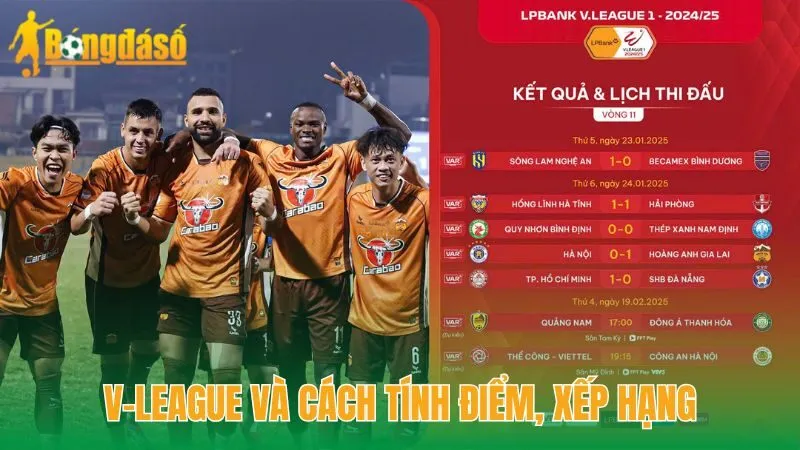 V-League và cách tính điểm, xếp hạng